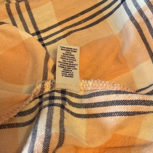 Cato Peach and Black Plaid Button Down Shirt - Picture 9 of 9